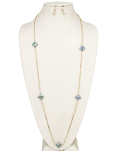 Clover Accent Long Necklace