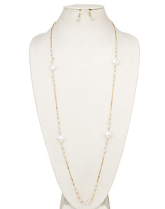 Clover Accent Long Necklace