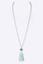 Load image into Gallery viewer, Crystal Tassel Long Necklace

