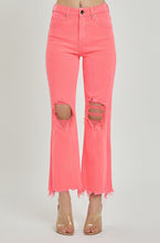 Load image into Gallery viewer, High Rise Distressed Knee Wide Leg Jeans
