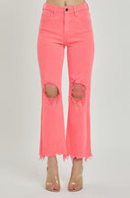 Load image into Gallery viewer, Plus High Rise Distressed Knee Wide Leg Jeans
