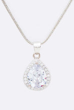 Load image into Gallery viewer, CZ Pear Shape Pendant Necklace
