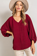 Load image into Gallery viewer, Long Sleeve V Neck Blouse
