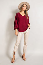 Load image into Gallery viewer, Long Sleeve V Neck Blouse
