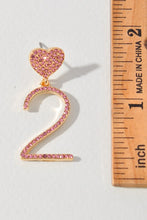 Load image into Gallery viewer, 21 Pink Rhinestone Earrings
