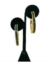 Load image into Gallery viewer, Jeweled Hoop Earrings
