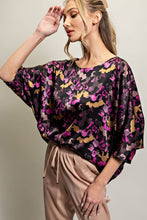 Load image into Gallery viewer, Satin Printed Dolman Sleeve
