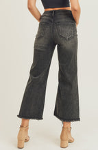 Load image into Gallery viewer, Plus High Rise Frayed Ankle Wide Leg Jeans
