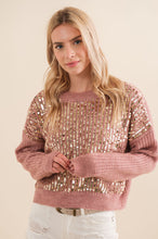 Load image into Gallery viewer, Chenille Sequin Front Sweater
