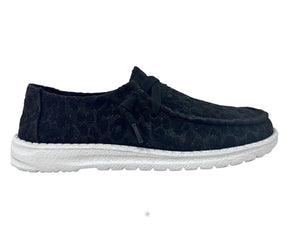 Black Sparkle Leopard Shoes