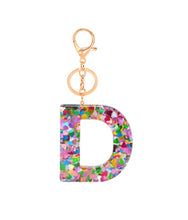 Load image into Gallery viewer, Confetti Letter Keychain

