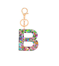 Load image into Gallery viewer, Confetti Letter Keychain

