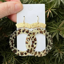 Load image into Gallery viewer, Leopard Acrylic Earrings
