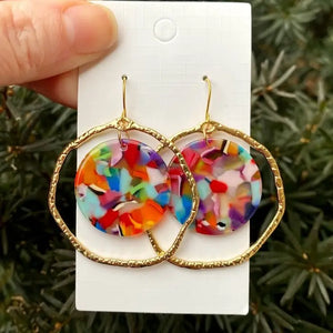Rainbow Chandelier Acrylic Earrings