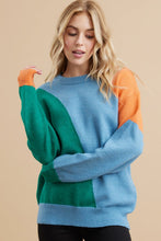 Load image into Gallery viewer, Colorblock Pullover Knit Sweater
