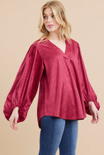 Load image into Gallery viewer, V-Neck Bishop Sleeve Top
