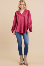 Load image into Gallery viewer, V-Neck Bishop Sleeve Top
