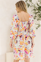 Load image into Gallery viewer, PLUS Multi Color Smocked Square Neck Dress
