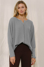 Load image into Gallery viewer, Long Sleeve Waffle Knit V-Neck Top
