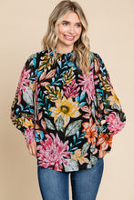 Load image into Gallery viewer, Floral Chiffon Smocked Top
