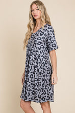 Load image into Gallery viewer, Grey &amp; Black Animal Print Dress
