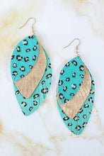 Load image into Gallery viewer, Leopard Feather Earrings
