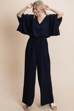 Load image into Gallery viewer, Navy V-Neck Jumpsuits
