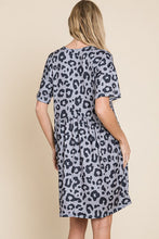 Load image into Gallery viewer, Grey &amp; Black Animal Print Dress
