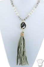 Load image into Gallery viewer, Stone and Tassel Necklace
