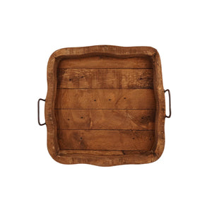 Farmhouse Wooden Tray with Handles