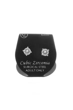 Load image into Gallery viewer, Cubic Zirconia Stud Earrings-6 mm
