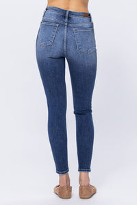 High Rise Fly Button Skinny Jean