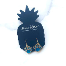 Load image into Gallery viewer, Blue Glitter Paws Earrings
