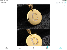 Load image into Gallery viewer, Small Rhinestone Initial Necklace
