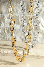 Load image into Gallery viewer, Layered Statement Oval Linked Chain Necklace
