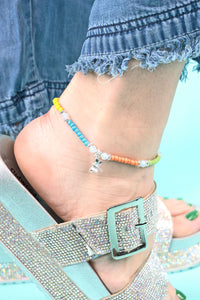 Multi Colored Firefly Anklet