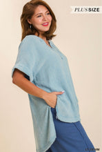 Load image into Gallery viewer, SALE! PLUS Mineral Wash Gauze High Low Tunic

