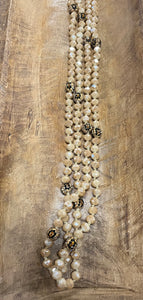 Bead and Leopard Necklace