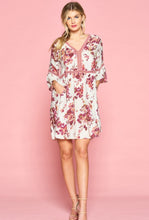 Load image into Gallery viewer, Floral Print Dress with Crochet Trim
