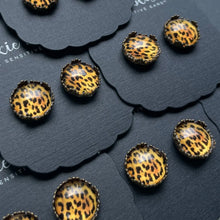 Load image into Gallery viewer, Leopards Glass Photo Earrings
