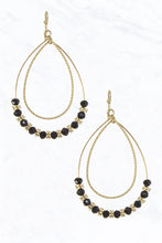 Load image into Gallery viewer, Layered Glass Beaded Teardrop Earrings
