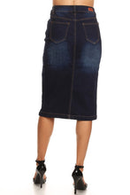 Load image into Gallery viewer, Calf Length Denim Skirt

