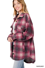 Load image into Gallery viewer, Waffle Plaid Oversized Shacket
