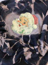 Load image into Gallery viewer, Bleached Navy Blue Santa Pullover
