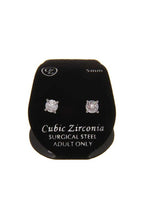 Load image into Gallery viewer, Cubic Zirconia Stud Earrings-5 mm

