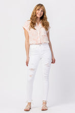 Load image into Gallery viewer, SALE! PLUS White Distressed Skinny Jean
