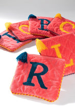 Load image into Gallery viewer, Velvet Quilted Initial Pouch
