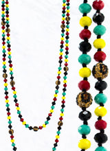 Load image into Gallery viewer, Bead and Leopard Necklace
