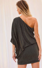 Load image into Gallery viewer, Bronze One-Shoulder Mini Dress
