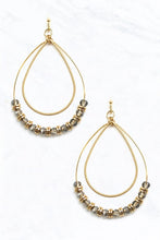 Load image into Gallery viewer, Layered Glass Beaded Teardrop Earrings
